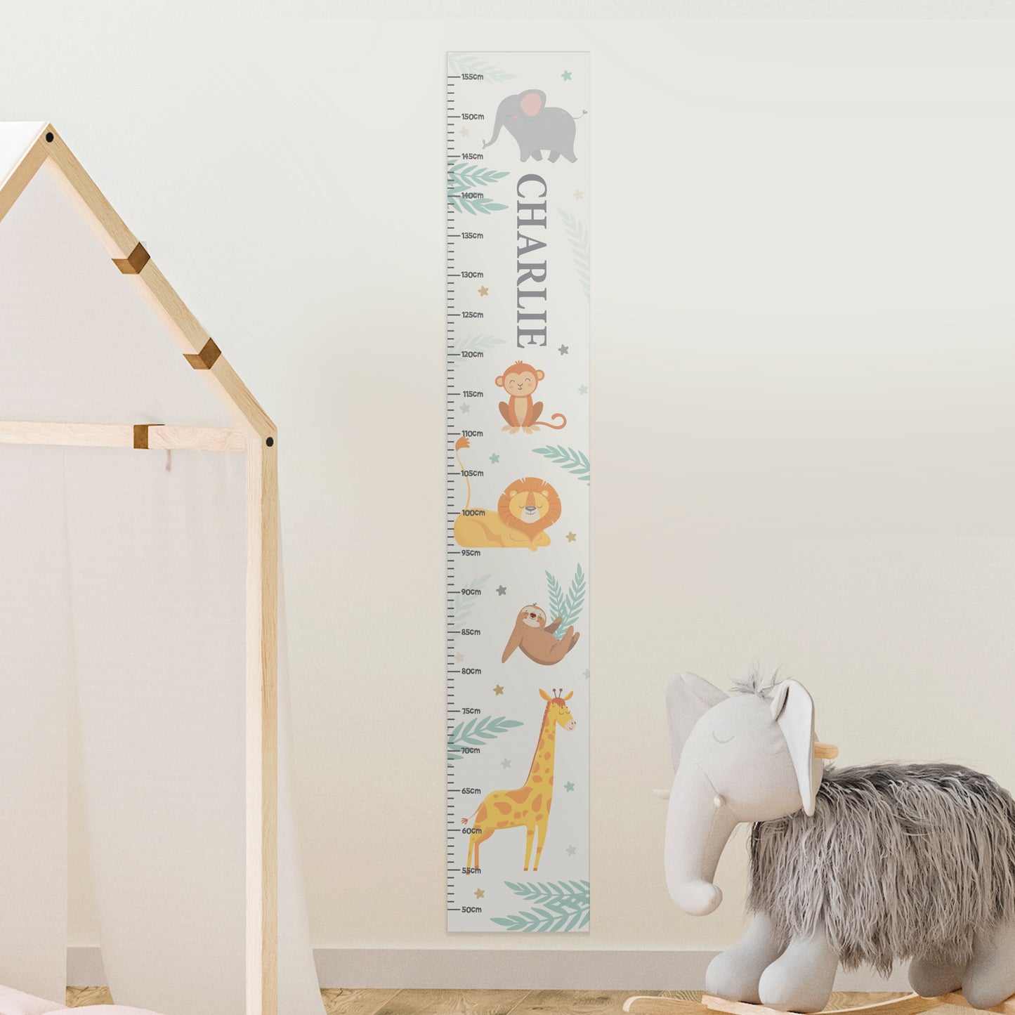 Personalised Animal Vinyl Height Chart