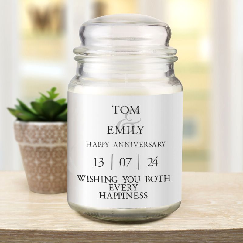 Personalised Anniversary Scented Jar Candle