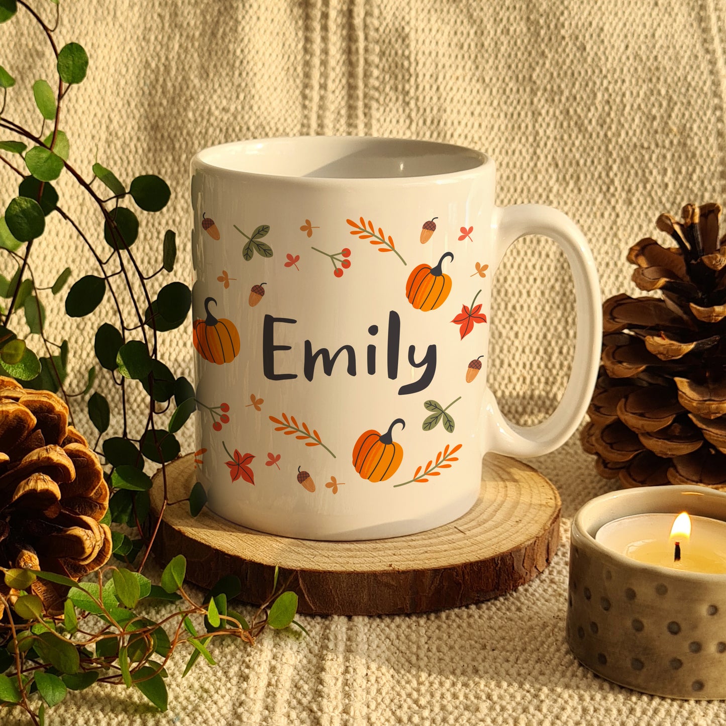 Personalised Autumn Themed Mug