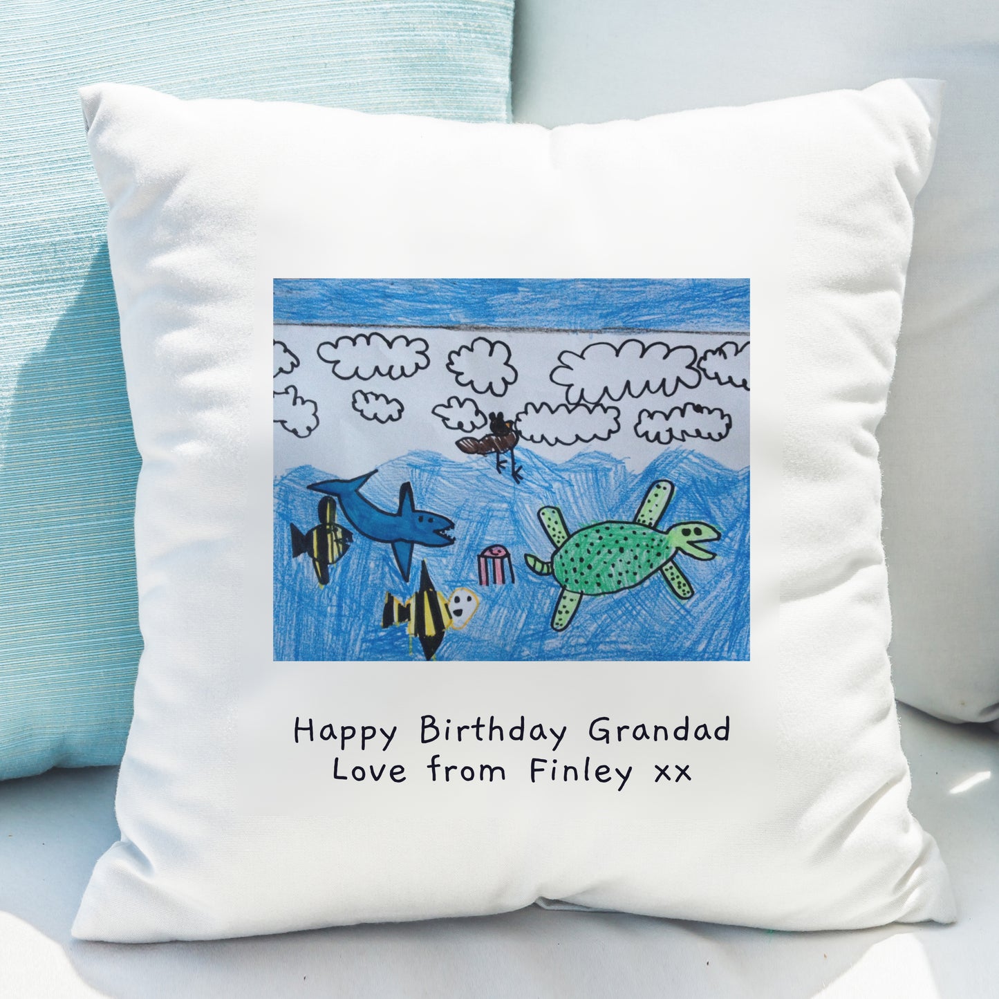 Personalised With Your Child's Drawing Filled Cushion