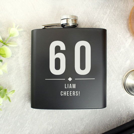 Personalised Birthday Stainless Steel Hip Flask