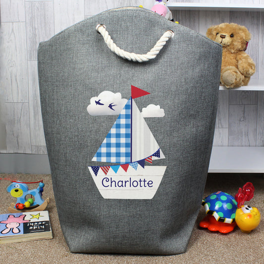 Personalised Sailboat Design Storage Bag