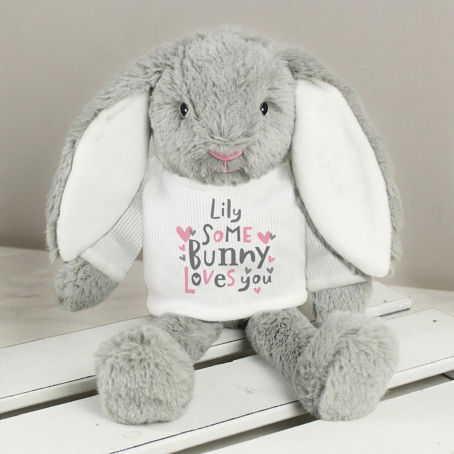 Personalised Some Bunny Loves You Bunny Rabbit Cuddly Toy