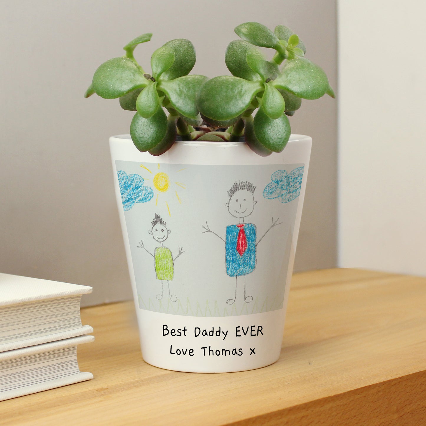 Personalised Child's Drawing Photo Upload Plant Pot