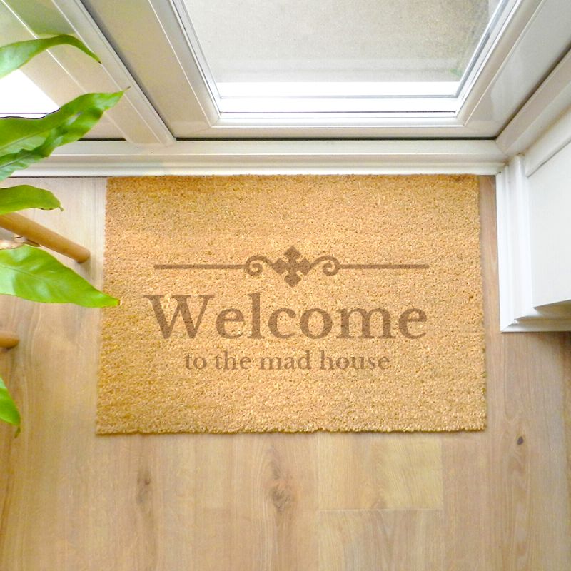 Personalised Ornate Rectangle Indoor Doormat