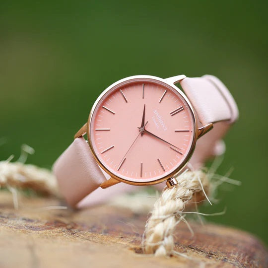 Personalised Ladies Architēct Coral Watch With Pink Strap