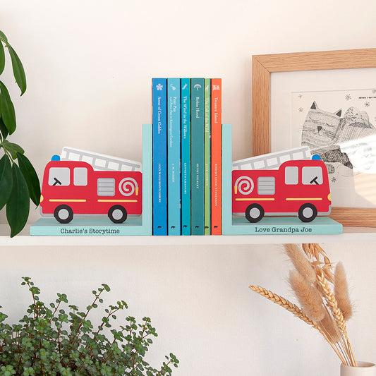 Personalised Fire Engine Bookends