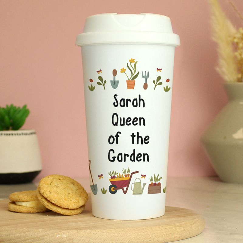 Personalised Gardening Themed Travel Mug