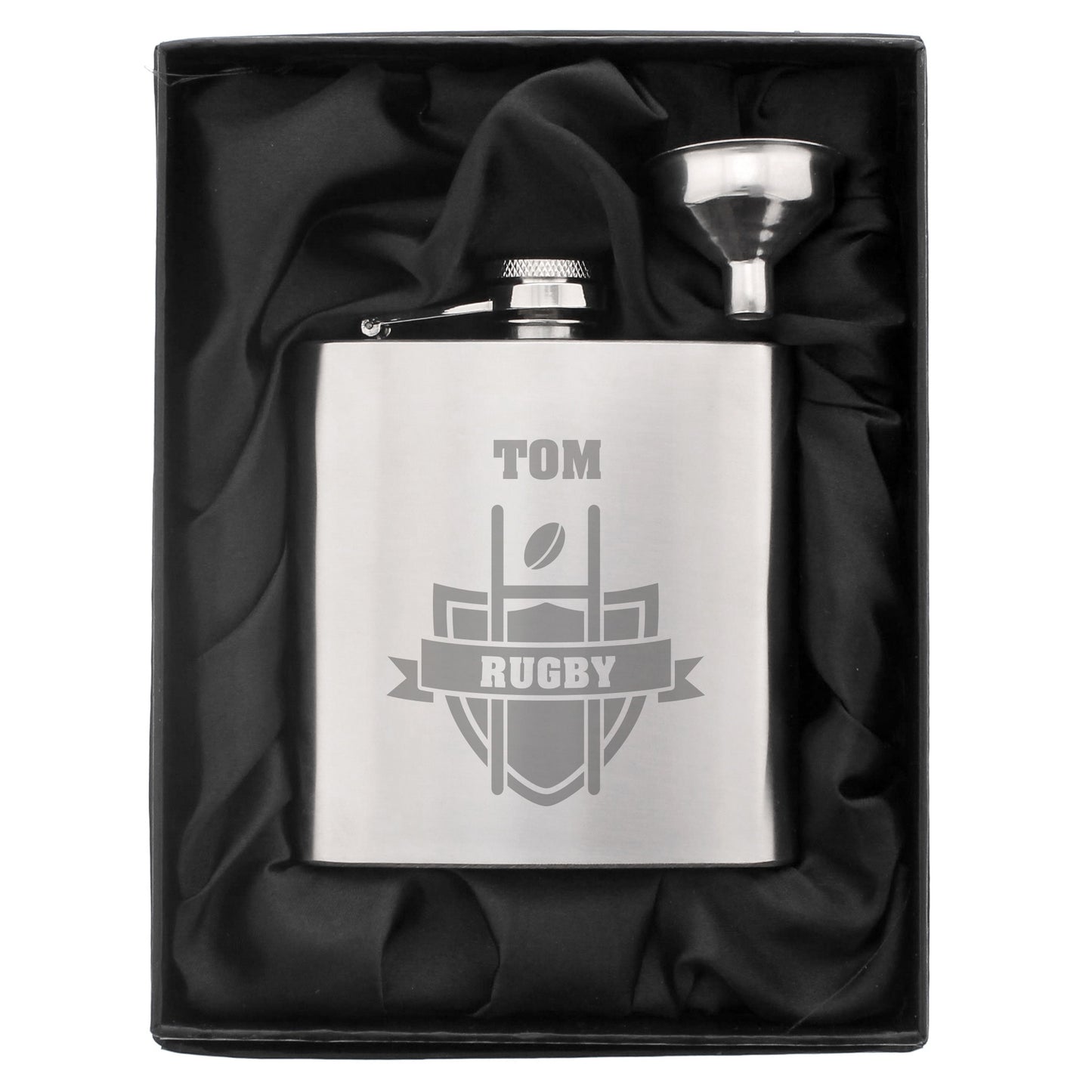 Personalised Rugby Hip Flask