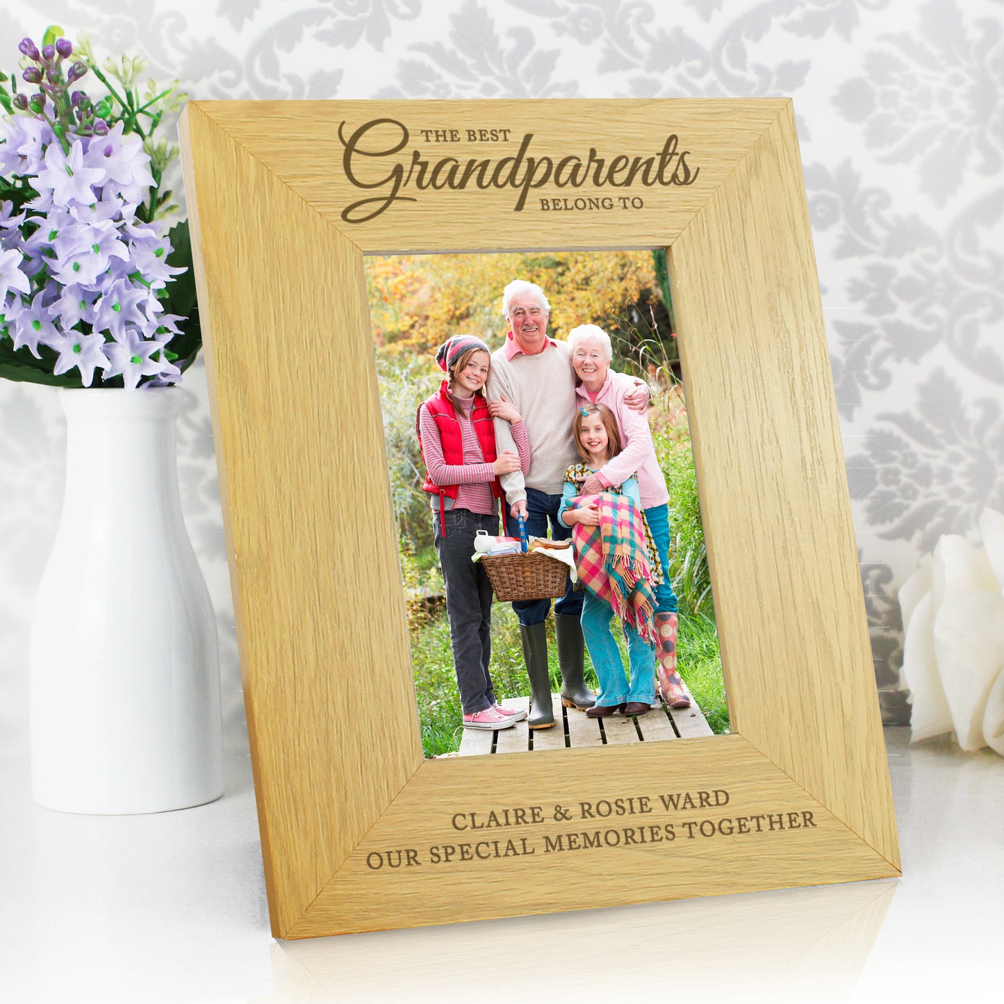 Personalised The Best Grandparents 6x4 Wooden Photo Frame