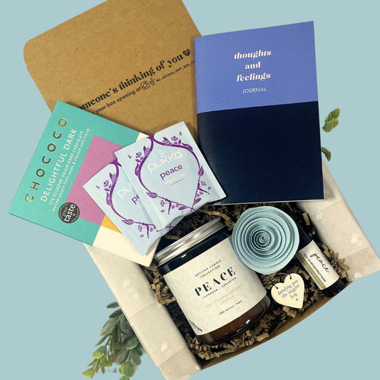 Grief Gift Hamper Hug in a Box With Peace Candle And Journal