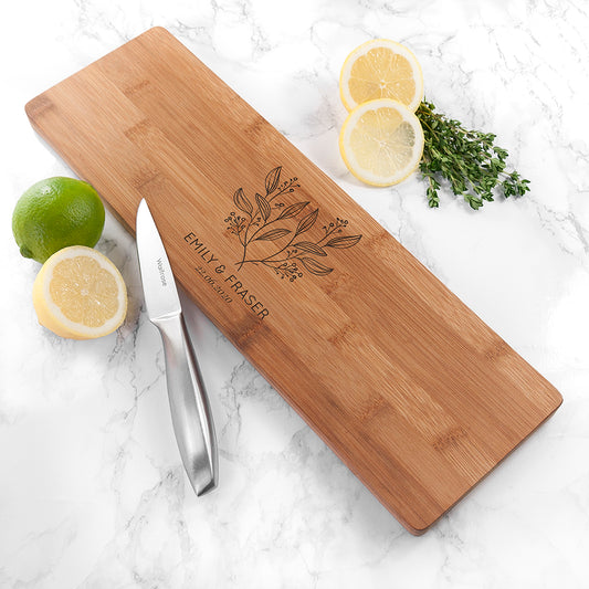 Personalised Couple's Names Bamboo Serving Board