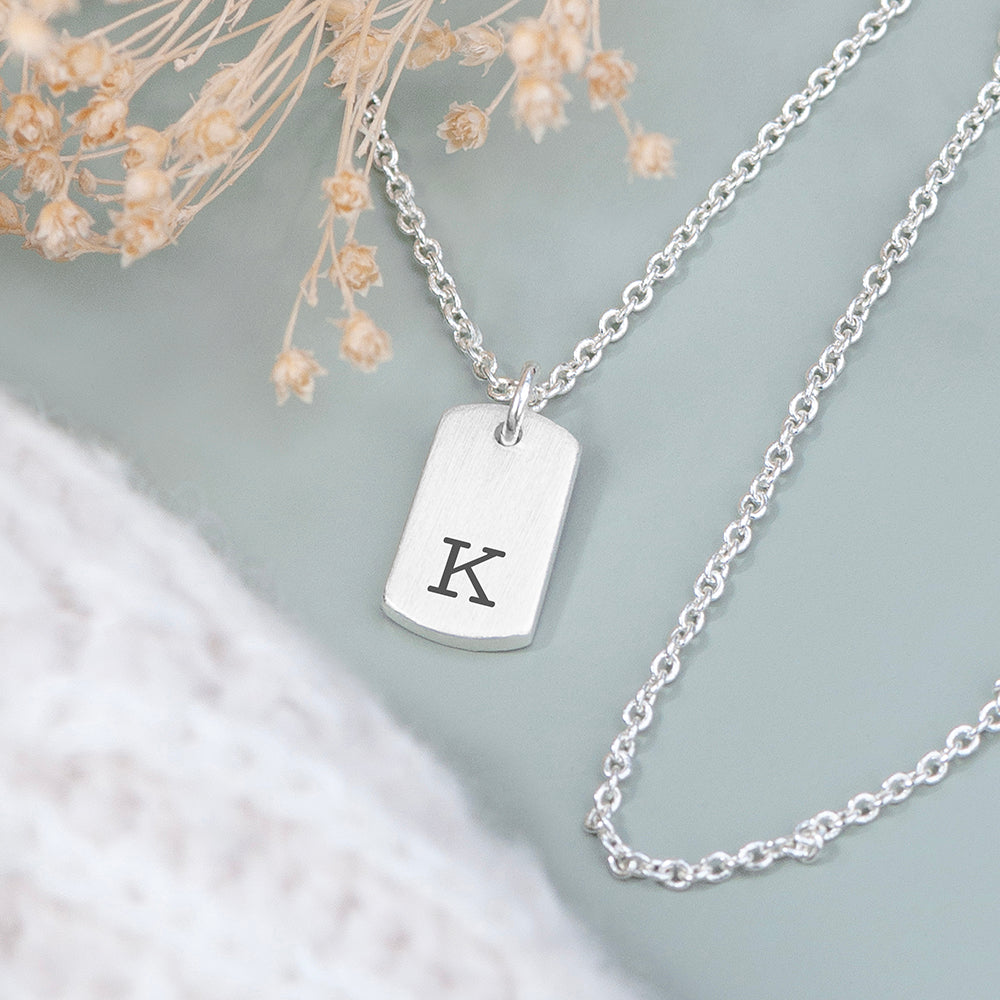 Personalised Initial Tag Necklace