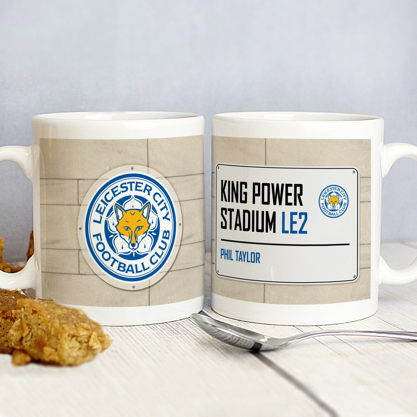 Personalised Official Leicester City FC Street Sign Mug