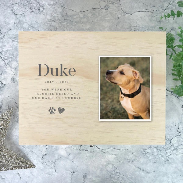 Personalised Photo Pet Memorial Keepsake Box