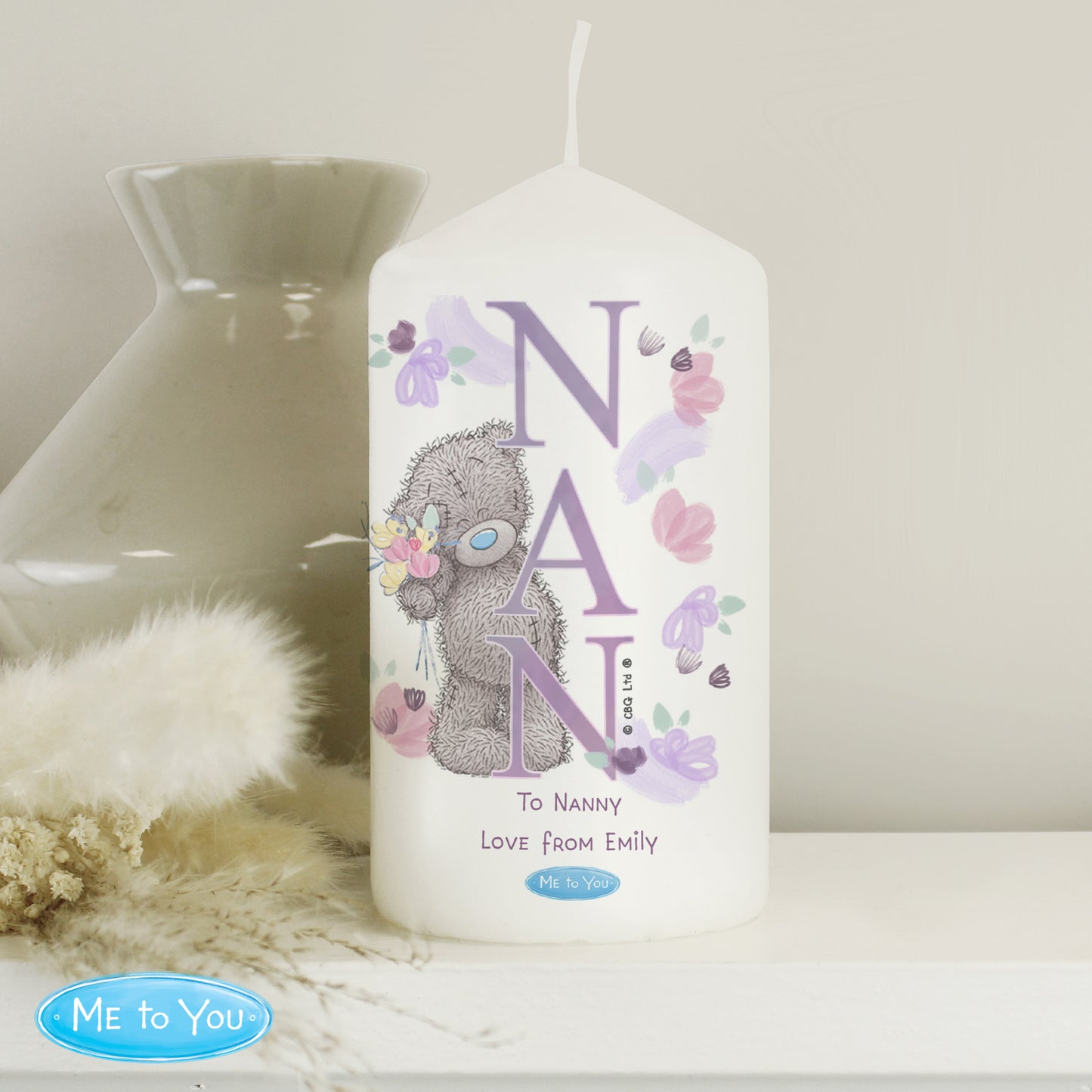 Personalised Me to You Nan Pillar Candle