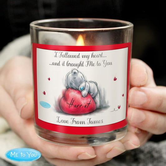 Personalised I Followed My Heart Me To You Heart Scented Jar Candle