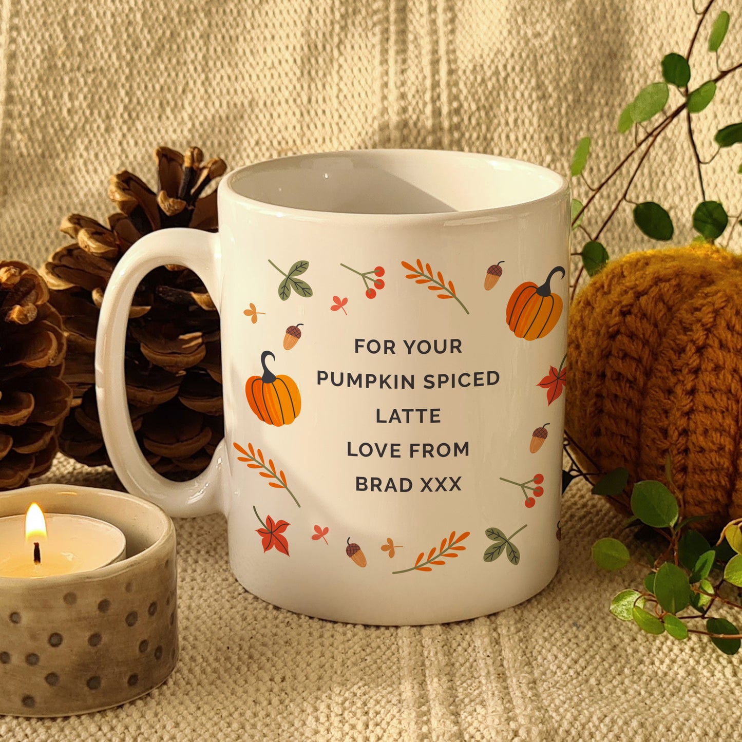 Personalised Autumn Themed Mug