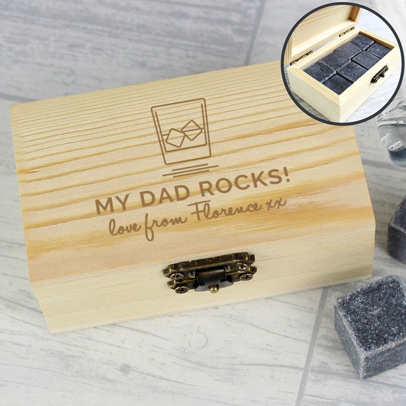 Personalised My Dad Rocks Set Of Cooling Stones