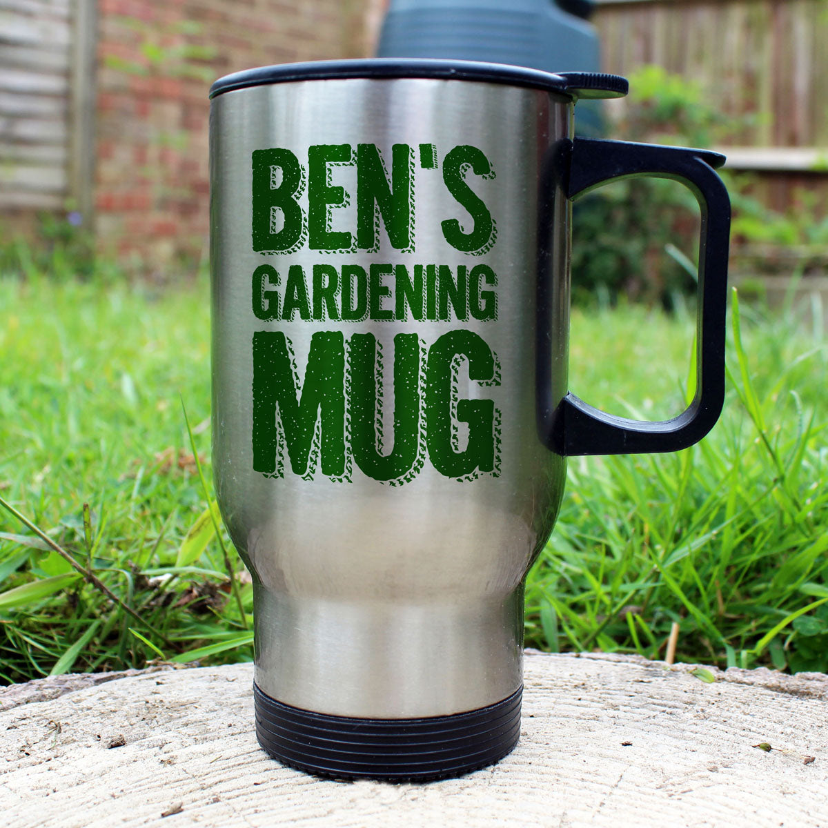 Personalised Lidded My Gardening Mug