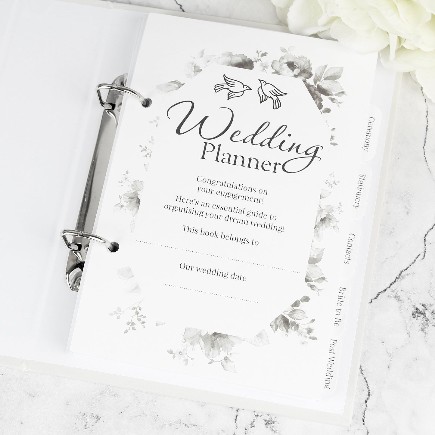 Personalised Floral Watercolour Wedding Planner