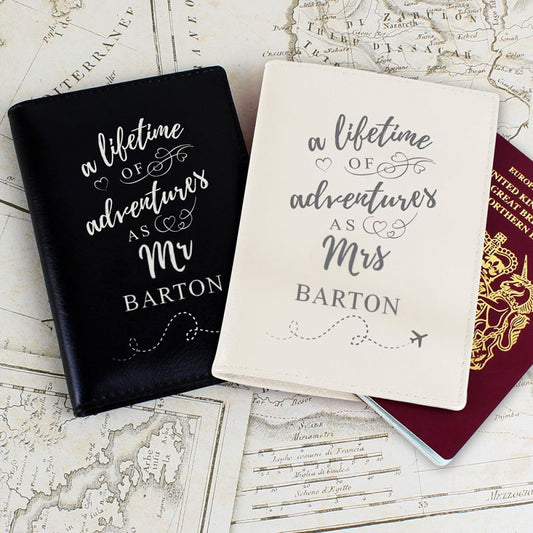 Personalised Lifetime of Adventures Passport Holder Set