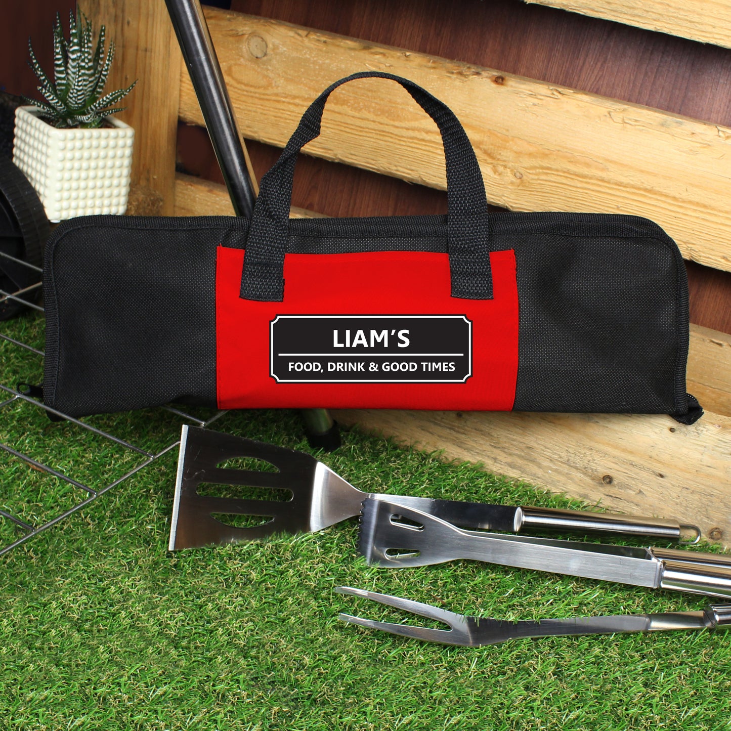 Personalised Stainless Steel BBQ Set