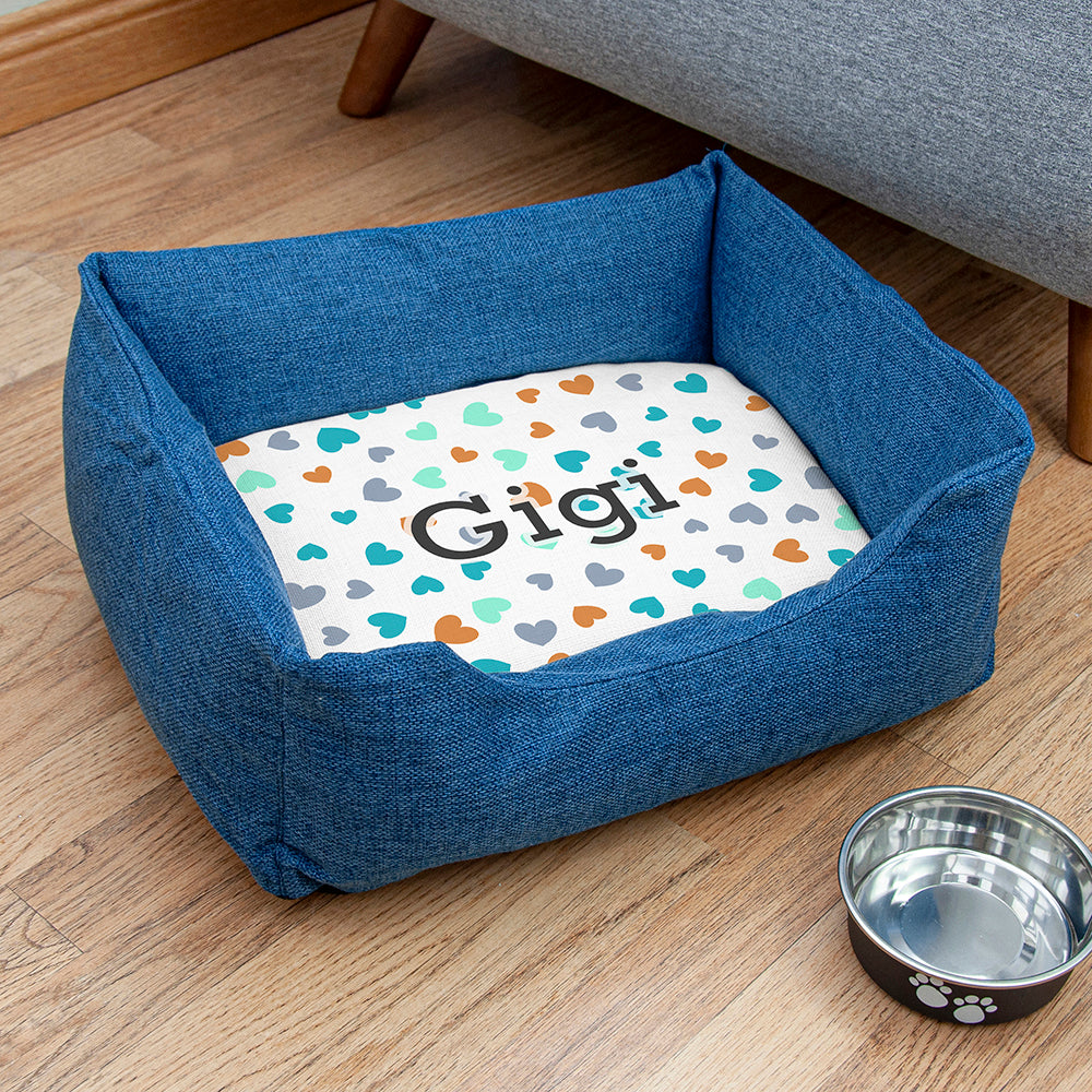 Personalised Heart Design Pet Bed