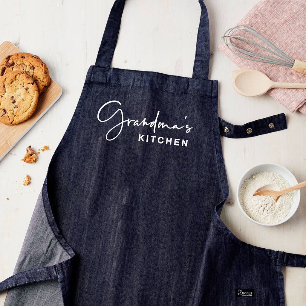 Personalised Blue Denim Apron