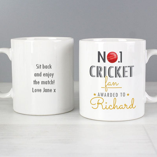 Personalised No.1 Cricket Fan Mug