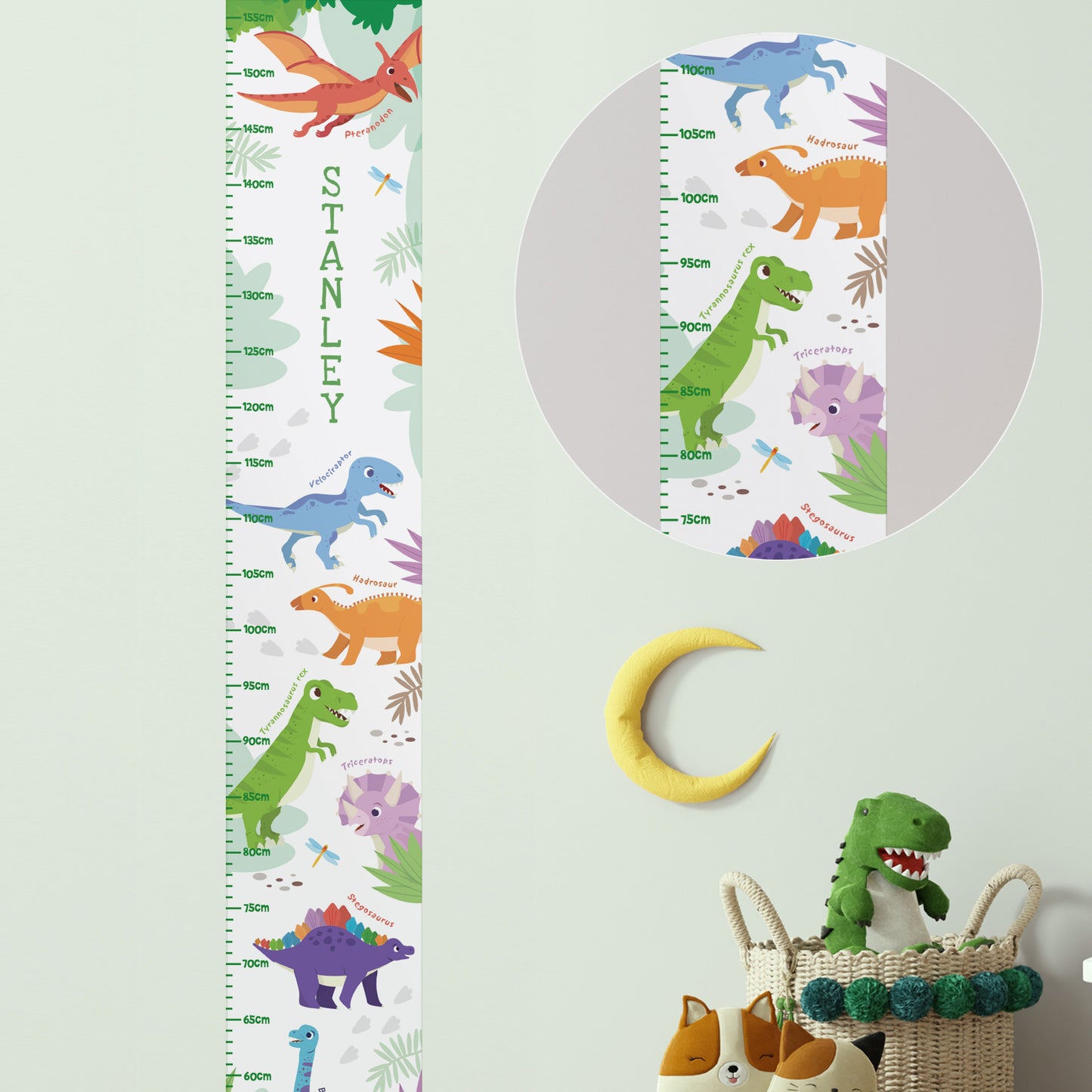 Personalised Dinosaur Height Chart