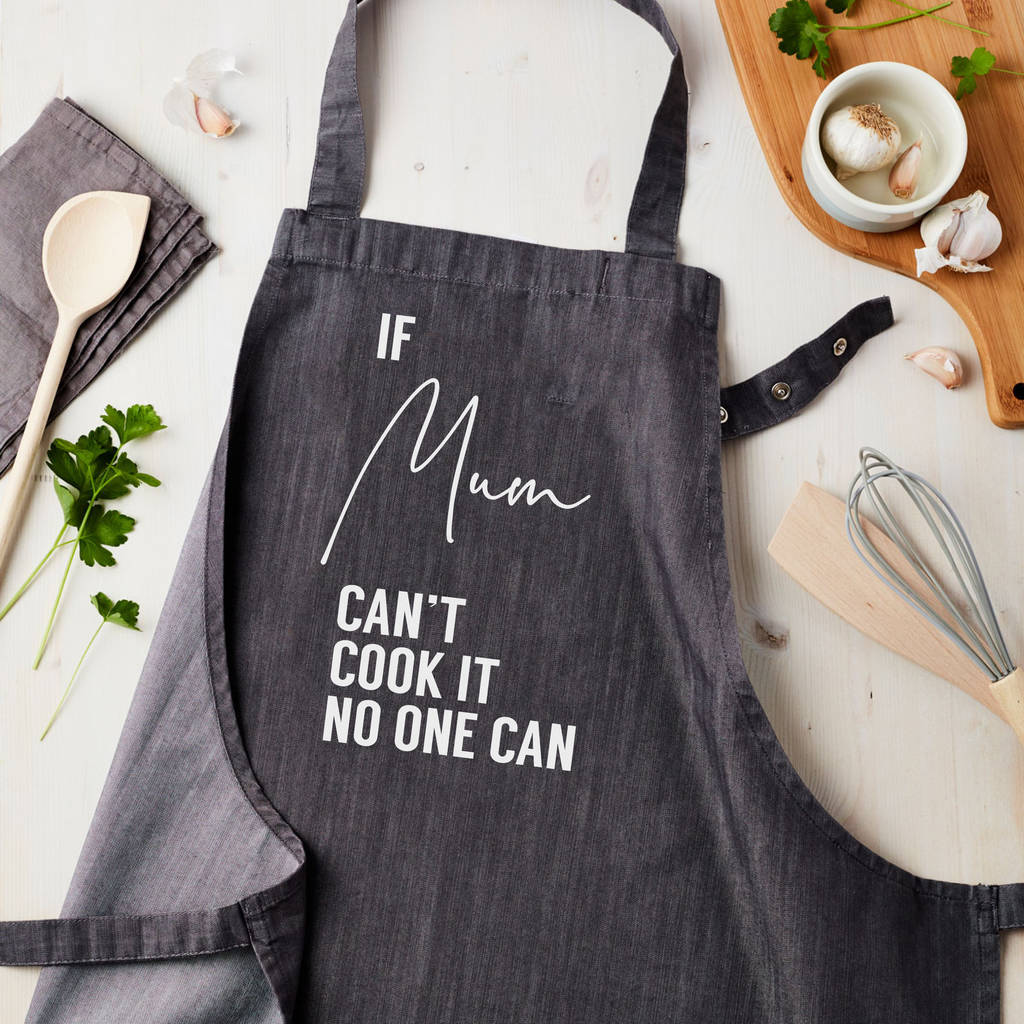 Personalised Grey Denim Apron