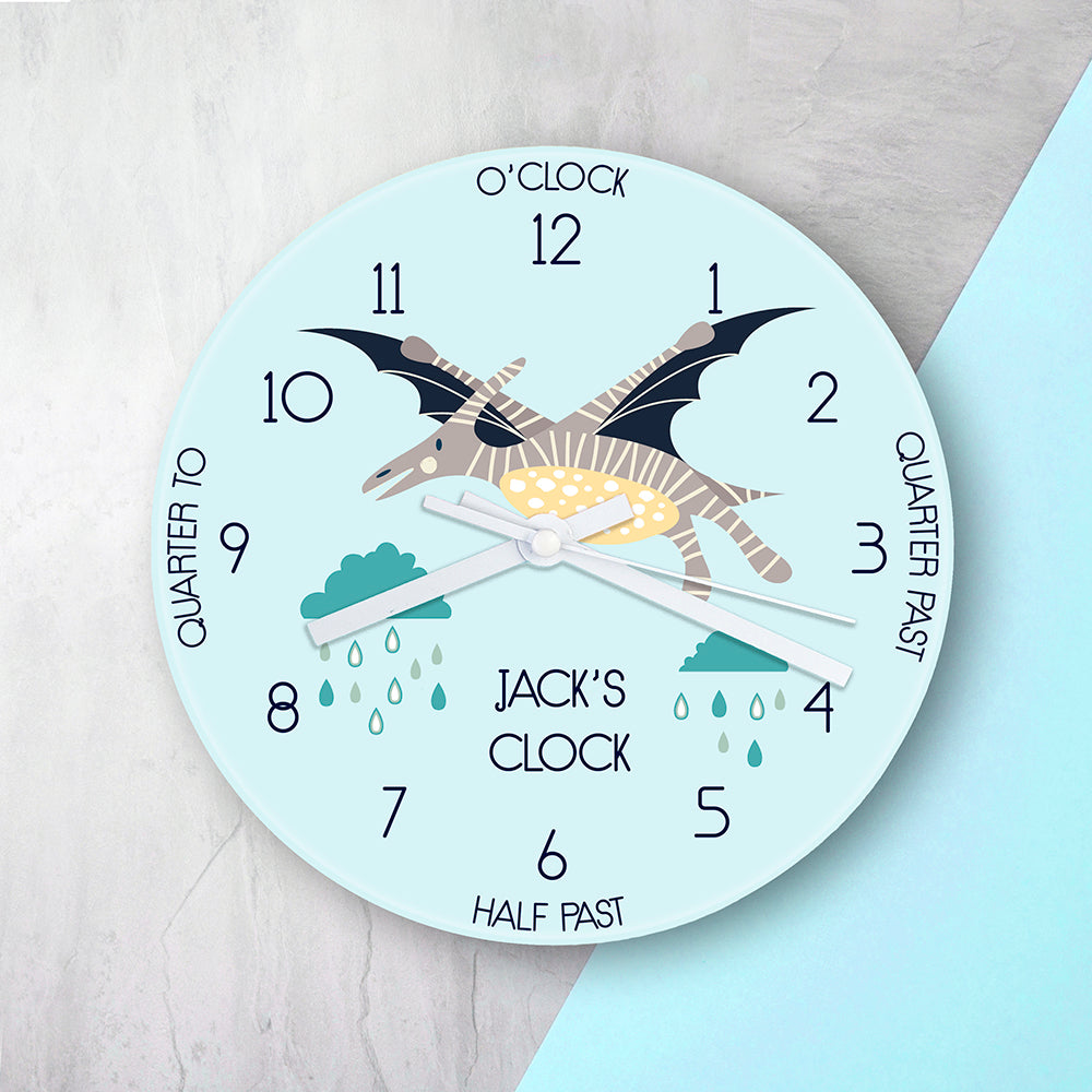 Personalised Dinosaur Wall Clock