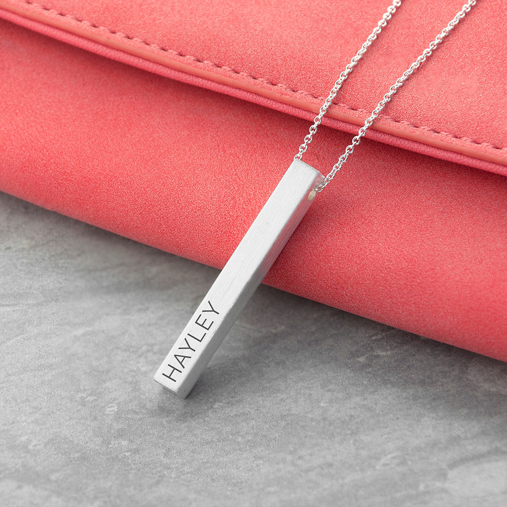 Personalised Vertical Bar Necklace