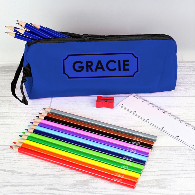 Personalised Pencil Case & Pencils Set