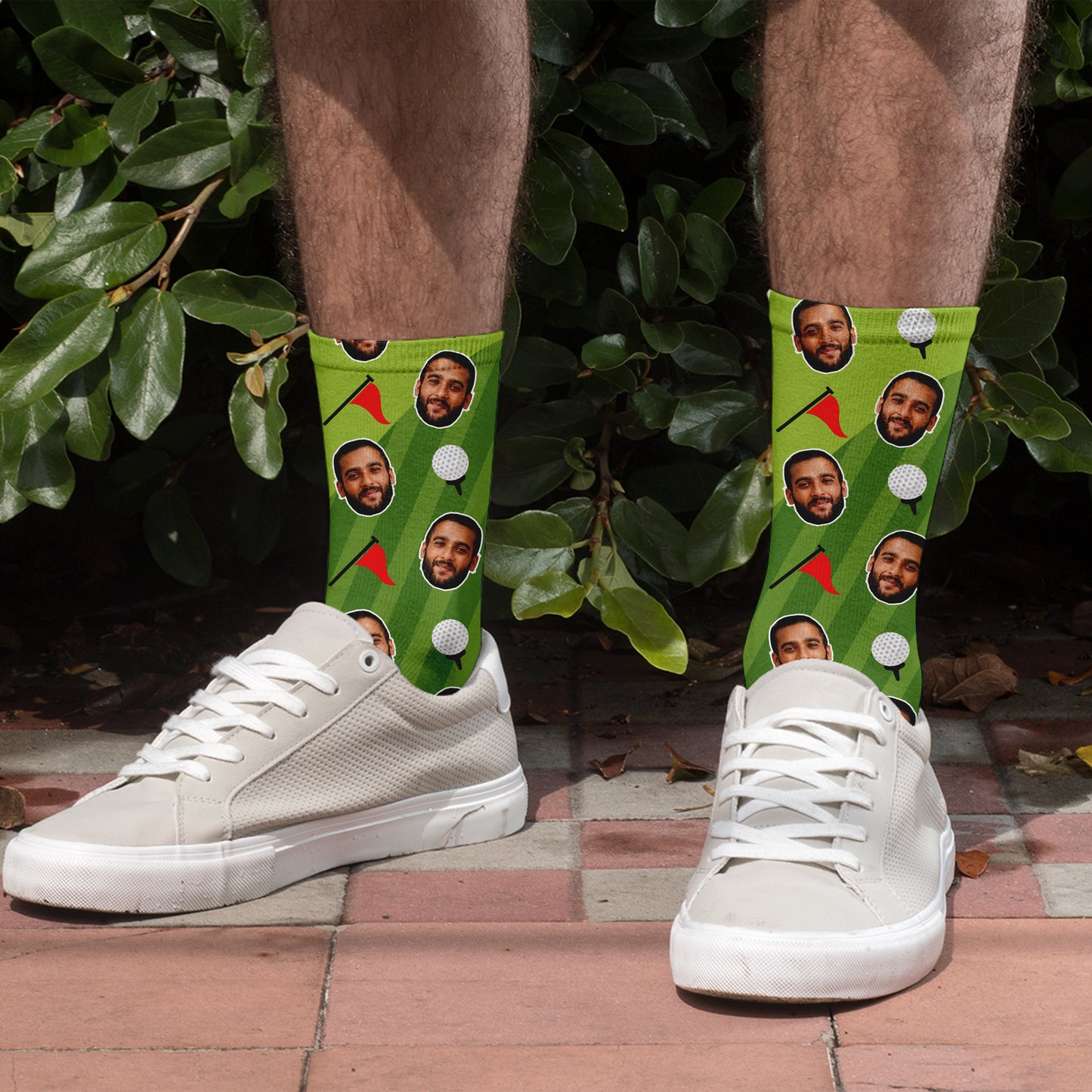 Personalised Golf Face Photo Socks