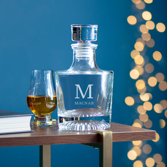 Personalised Round Glass Decanter