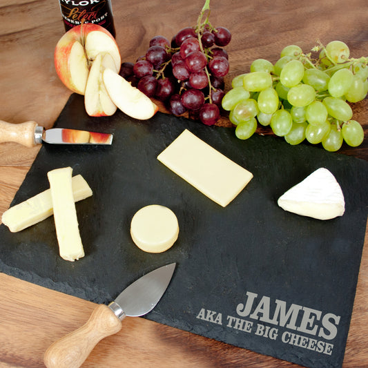 Personalised The Big Cheese Slate Cheese Board