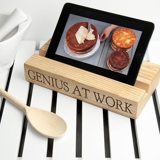 Personalised Wooden Recipe Book Or Tablet Holder