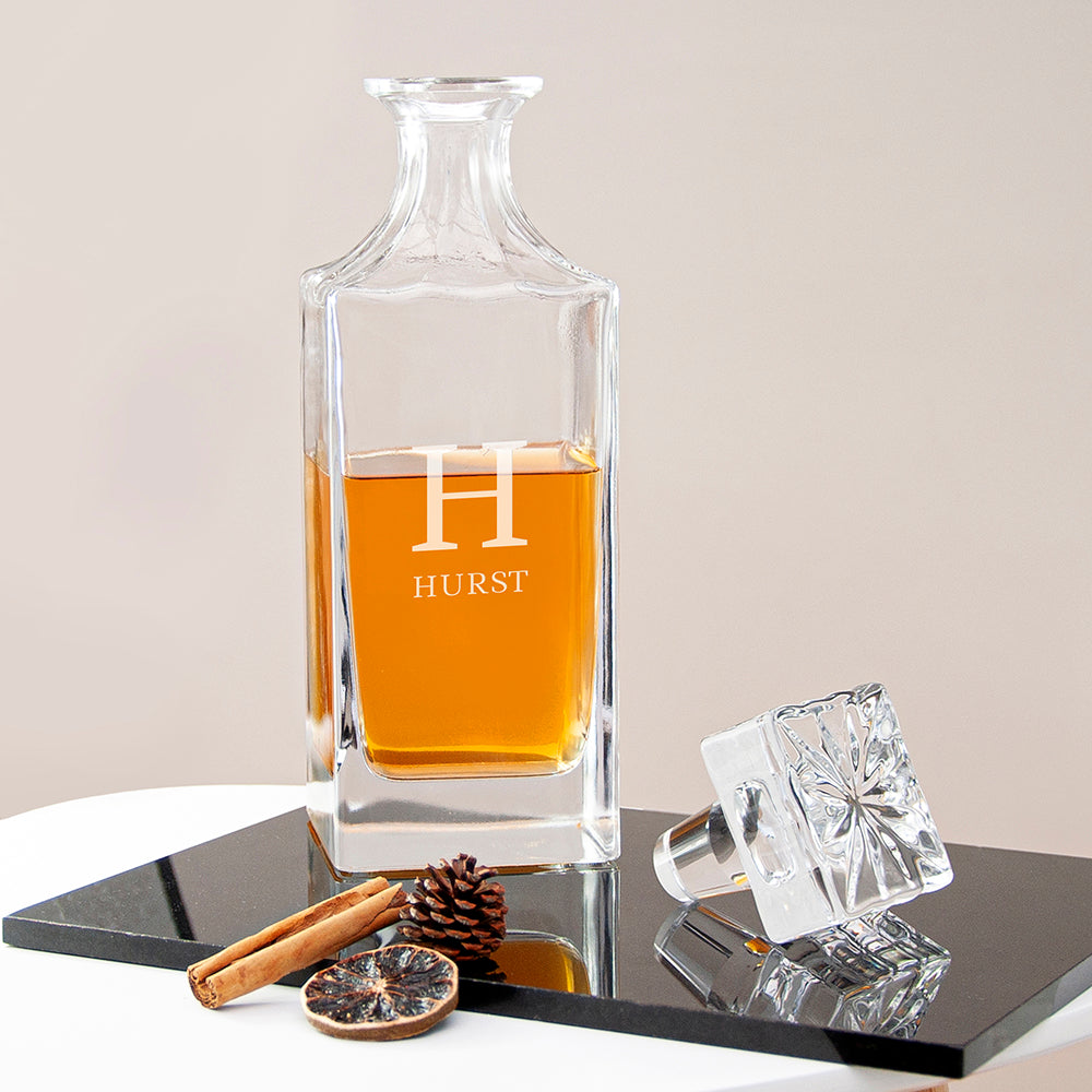 Personalised Monogrammed Glass Decanter