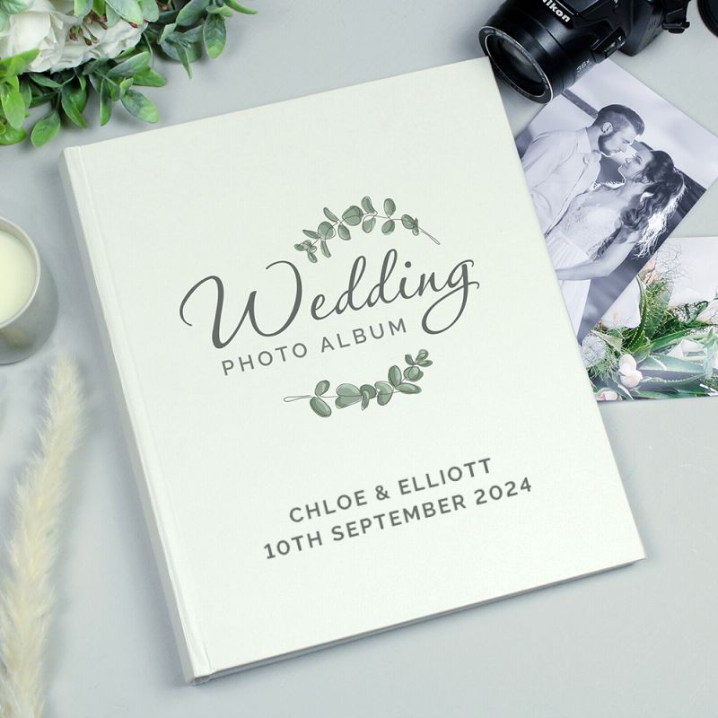 Personalised Botanical Design Traditional Wedding Photo Album