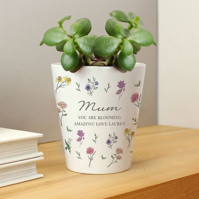 Personalised Wild Flowers Plant Pot