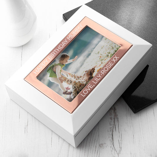 Personalised Photo Frame Wooden Jewellery Box