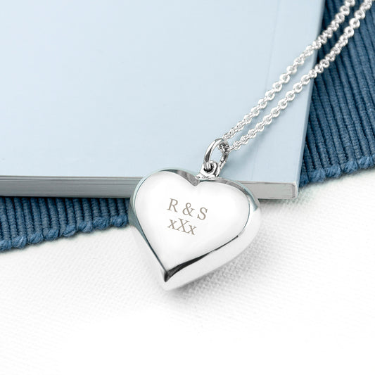 Personalised Puffed Heart Necklace