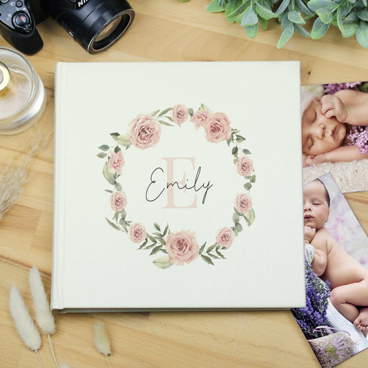 Personalised Floral Square Photo Album