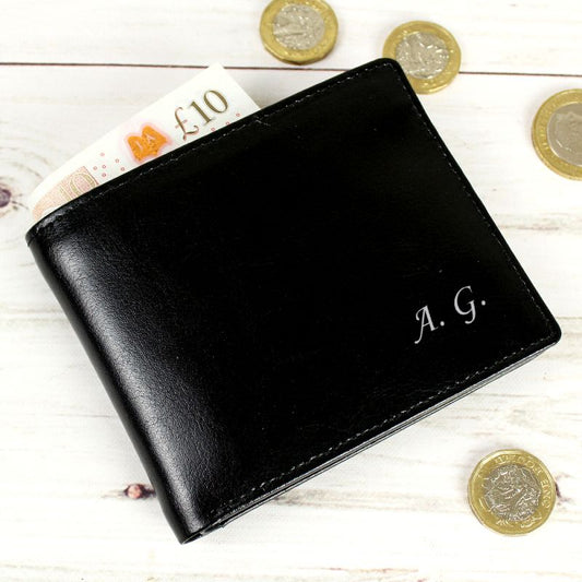 Personalised Script Font Leather Wallet