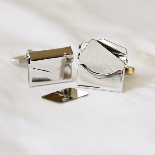 Personalised Secret Message Enveleope Cufflinks