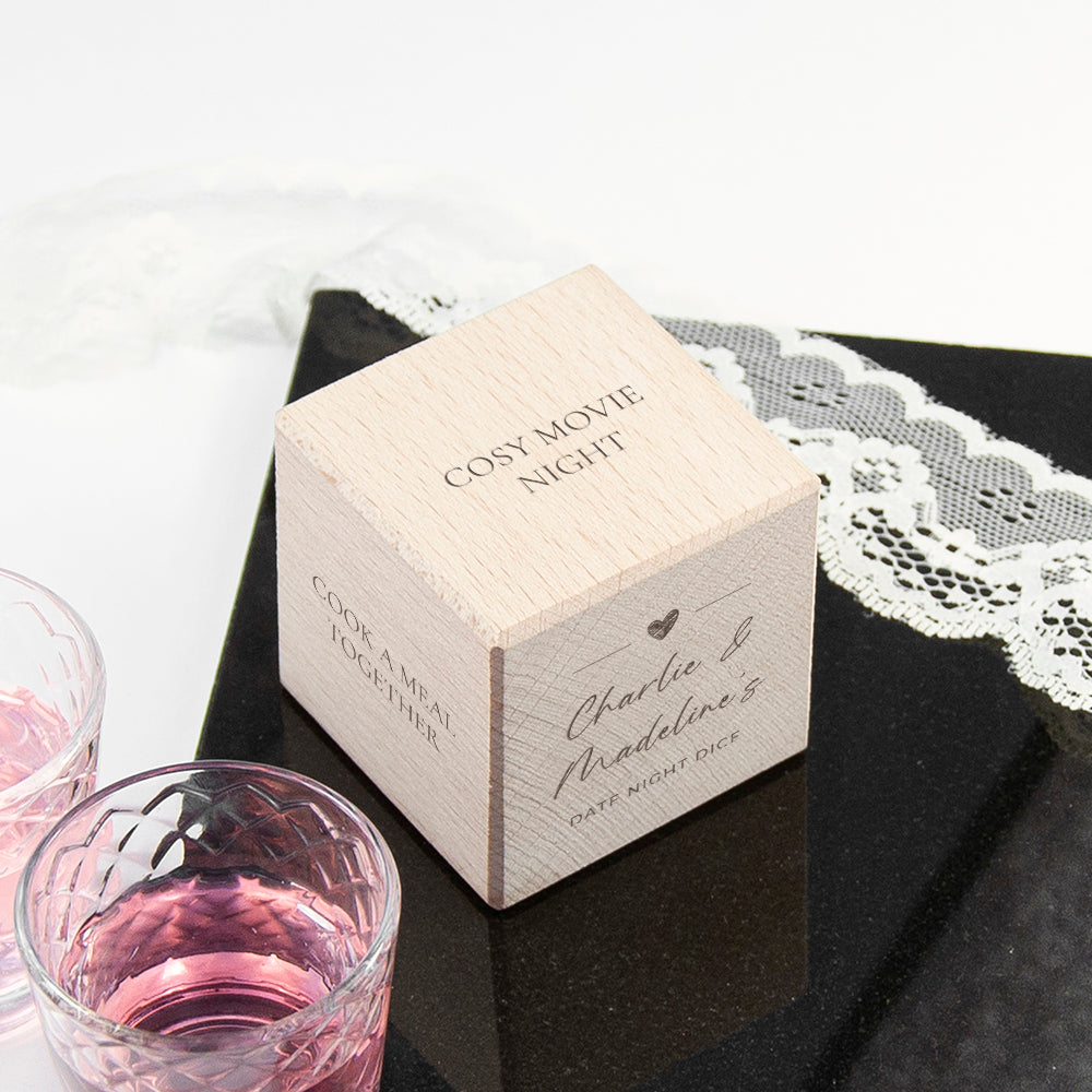 Personalised Date Night Novelty Wooden Dice