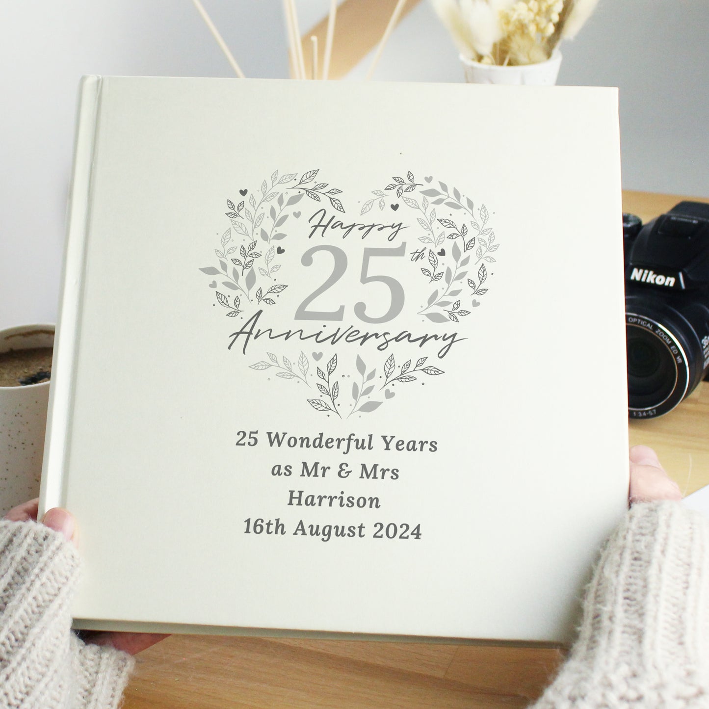 Personalised 25th Silver Wedding Anniversary Photo Album