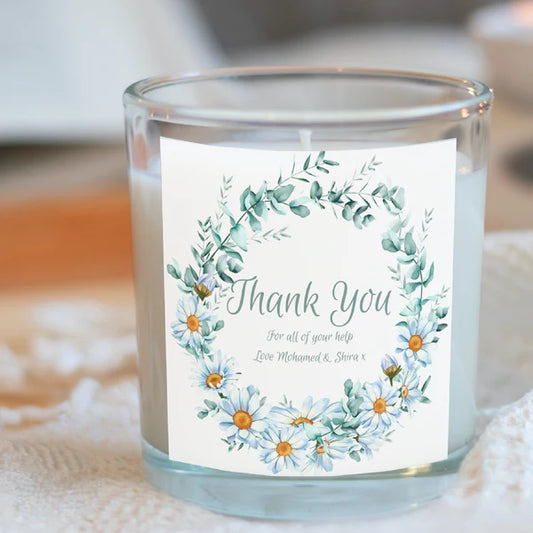 Personalised Thank You Scented Candle